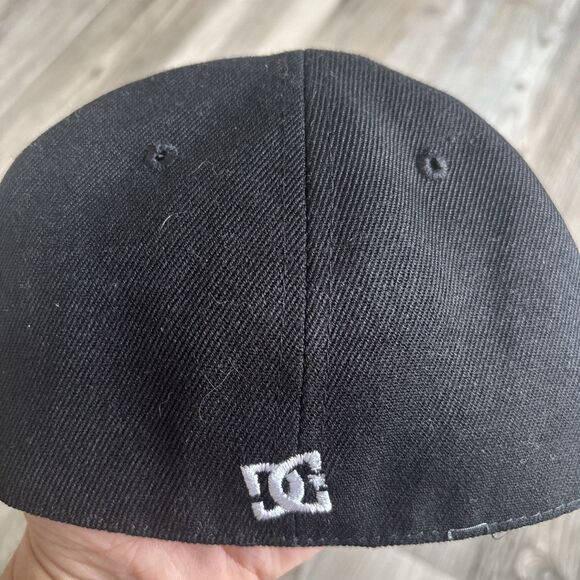 NWT DC Shoes Hat Cap Fitted Adult Large Black Blue Cotton 59 Fifty - 7 and 1/8 - Picture 5 of 8